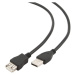 Gembird CABLEXPERT kabel USB A-A 3m 2.0 prodlužovací HQ zlacené kontakty, černá - CCP-USB2-AMAF-