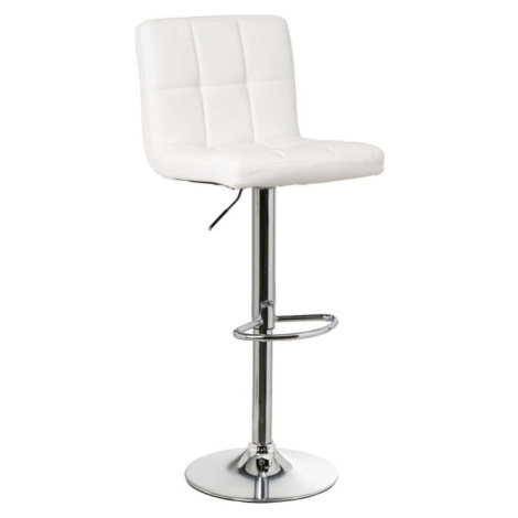 Bílé barové židle s nastavitelnou výškou z imitace kůže v sadě 2 ks (výška sedáku 93 cm) – Casa  Casa Selección