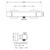 MEXEN Cube termostatická sprchová baterie chrom 77200-00