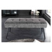LuxD Designová lavice Bailey 100 cm tmavě šedý manšestr