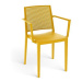 ROJAPLAST Židle zahradní GRID ARMCHAIR, hořčicově žlutá