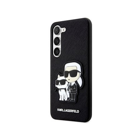 Karl Lagerfeld PU Saffiano Karl and Choupette NFT Zadní Kryt pro Samsung Galaxy S23+ Black