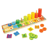 Bigjigs Toys Deska s nasazovacími čísly TOYS multicolor