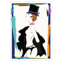 Ilustrace Cabaret girl, Verlen4418, 30x40 cm