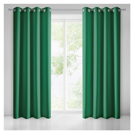 Stylový zelený závěs na okna Délka: 250 cm