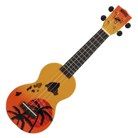 Mahalo Hawaii Sopránové ukulele Hawaii Orange Burst