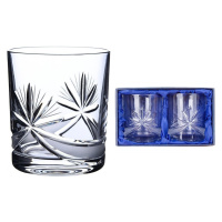 Onte Crystal Bohemia Crystal ručně broušené sklenice na whisky Mašle 330 ml 2KS