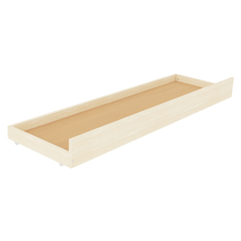 Benlemi Úložný dřevěný šuplík STORAGE pod postel na kolečkách Zvolte barvu: Bílá, Zvolte rozměr: