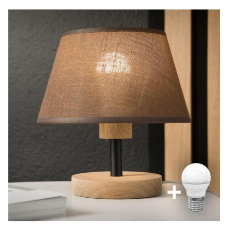 Brilagi - LED Stolní lampa ANTHONY 1xE14/40W/230V dub/hnědá 8590828610908