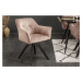 LuxD Designová otočná židle Giuliana šampaňský samet - Skladem