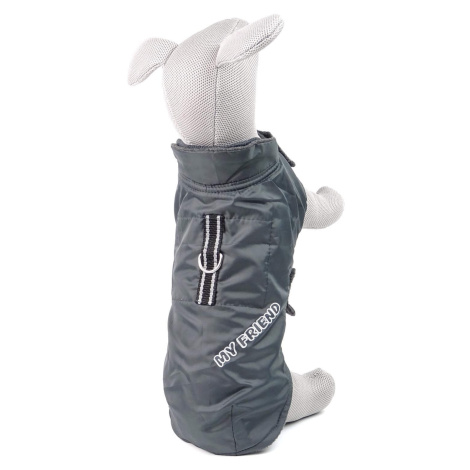 Vsepropejska Snowy zimní bunda „My friend“ pro psa Barva: Šedá, Délka zad (cm): 40, Obvod hrudní