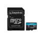 Kingston MicroSDXC karta 64GB Canvas Go! Plus, R:170/W:70MB/s, Class 10, UHS-I, U3, V30, A2 + Ad