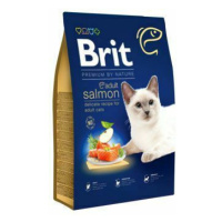 Brit Premium Cat by Nature Adult Salmon 8kg sleva + Churu ZDARMA