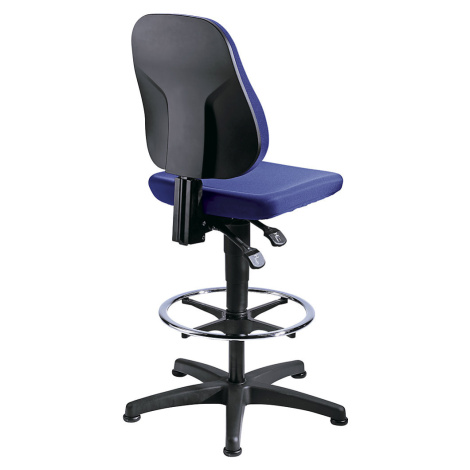 bimos Pracovní otočná židle, s přestavováním výšky plynovým pístem, látkový potah, modrá, s podl
