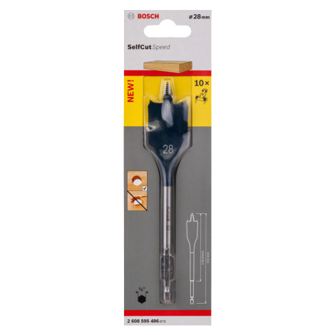 BOSCH Self Cut Speed plochý frézovací vrták 28x152mm