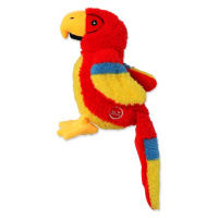 Dog Fantasy Hračka Recycled Toy papoušek pískací se šustícím ocasem 23 cm