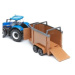 Bburago 1:50 Farm Traktor New Holland s vlečkou pro koně