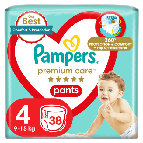 Pampers Premium Care Pants Plenkové kalhotky vel. 4, 9-15 kg, 38 ks