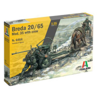 Model Kit military 6464 - HORSE Drawn BREDA 20/65 W / servants (1:35)