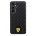 Zadní kryt Ferrari PU Leather Bottom Carbon pro Samsung Galaxy S24+, black