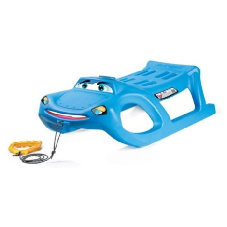 TULIMI Sáňky plastové CAR SMILE, 91,3x29,1x44,9, nosnost 50kg, modré