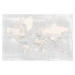 Mapa Rustic distressed detailed world map in pastels, Blursbyai, 40 × 26.7 cm