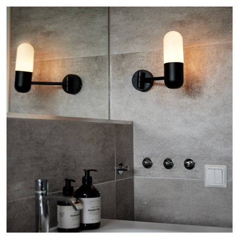 PR Home PR Home Nástěnné koupelnové svítidlo Zeta, černé, IP44, otočné