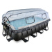 Bazén s krytem a pískovou filtrací Black Leather pool Exit Toys ocelová konstrukce 400*200*100 c