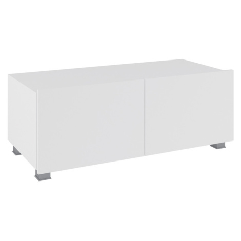 ArtGiB TV stolek 100 CALABRINI C-11 | bílá/bílý lesk