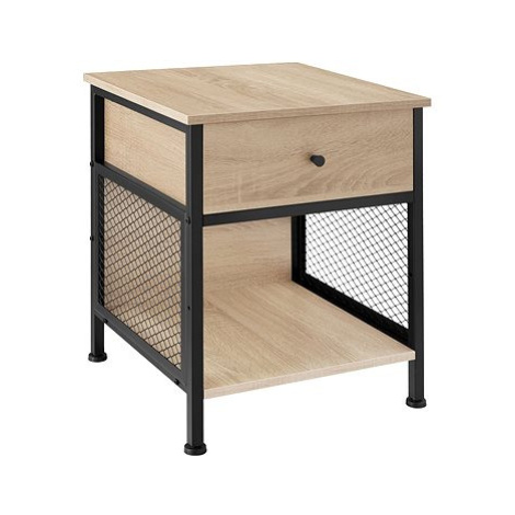 TecTake Noční stolek Killarney 45 × 46 × 55,5 cm - Industrial světlé dřevo, dub Sonoma