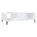 SHUMEE Konferenční stolek bílý vysoký lesk 103,5 × 60 × 35 cm dřevotříska, 806028