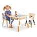 Dřevěný dětský nábytek Forest table and Chairs Tender Leaf Toys stůl s úložným prostorem a dvě ž