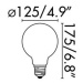 FARO LED žárovka GLOBE filament AMBER E27 5W 2200K DIM