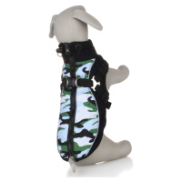 Vsepropejska Pinta zimní bunda pro psa s postrojem Barva: Modrá, Délka zad (cm): 30, Obvod hrudn