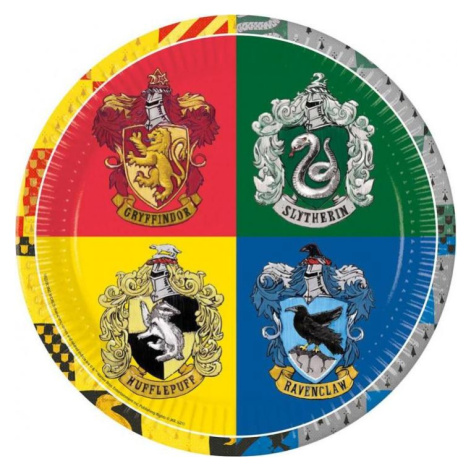 Procos Papírové talíře Harry Potter Hogwarts Houses, příští generace, 23 cm, 8 ks (bez plastu)