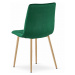Jídelní židle LIBRA - zelená/nohy v barvě dřeva