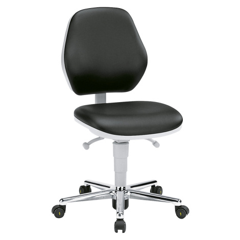 bimos Pracovní otočná židle pro čisté prostory, s kolečky, permanentní kontakt