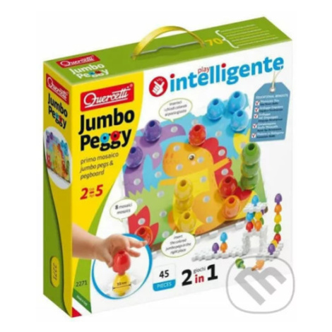 Jumbo Peggy jumbo pegs & pegboard - mozaika s velkými kolíčky - hra z kategorie Vzdělávací hry Quercetti