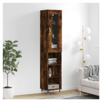 vidaXL Skříň highboard kouřový dub 34,5 x 34 x 180 cm kompozitní dřevo