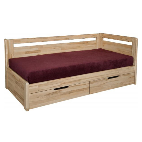 Masivní rozkládací postel Kombi, s roštem a matrací FOR LIVING