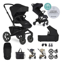 EASYWALKER Kombinovaný kočárek Jimmey Pepper Black XXL AIR + RWS + Jackey Shadow Black