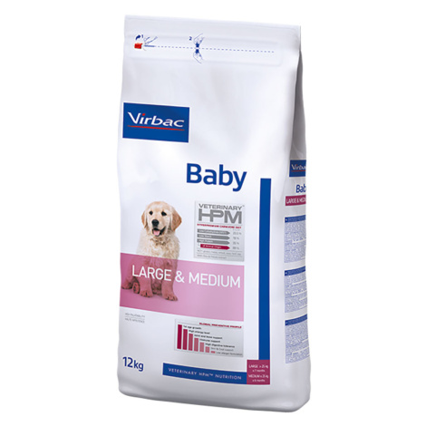 Virbac Veterinary HPM Baby Large & Medium pro štěňata - 2 x 12 kg