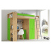 ArtCross Dětská rohová vyvýšená postel VERANA | dub artisan/zelená Barva: Levá