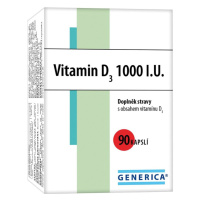 Generica Vitamin D3 1000 I.U. 90 kapslí