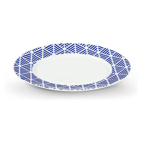 German LIVIDUS Dezertní talíř / pr. 19 cm / bílá/modrá