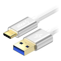 AlzaPower AluCore USB-A to USB-C 3.2 Gen 1 60W 5Gbps 0.5m stříbrný