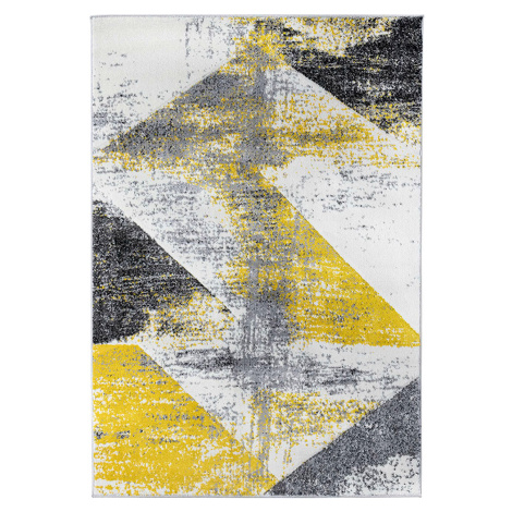 Ayyildiz, Kusový koberec Alora A1012 Yellow, 160x230, žlutá, kancelář