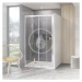RAVAK 10° Sprchové dveře čtyřdílné 10DP4-170, 1700 mm, lesklý nerez/sklo 0ZKV0C00Z1