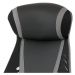 Herní židle FROGGY – ekokůže, látka, černá/šedá