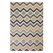 Moderní koberec se zigzag vzorem 80x150 cm hnědo-černo-modrý